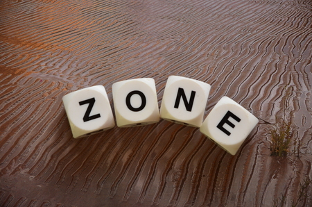 WORD ZONE on an abstract backgroundの写真素材