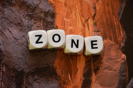 WORD ZONE on an abstract backgroundの写真素材