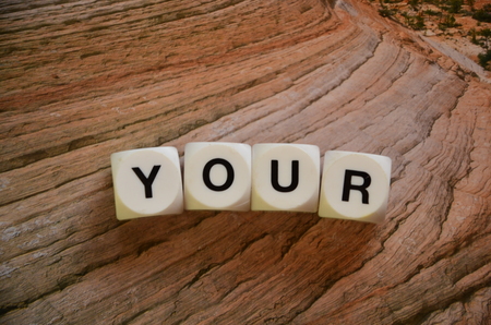 word your on an abstract backgroundの写真素材