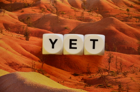 word yet on an abstract backgroundの写真素材