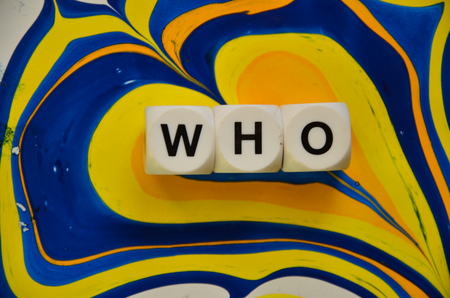 Word who on an abstract colorful backround