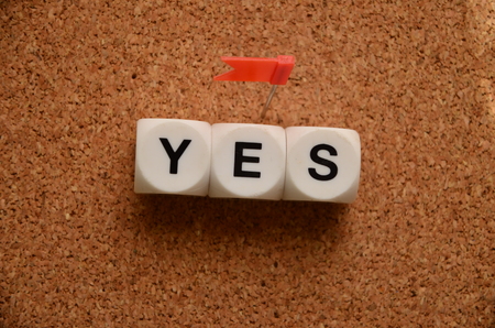 WORD YESの写真素材