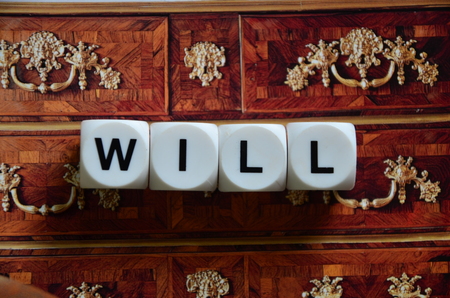 will word on an abstract colorful backgroundの写真素材
