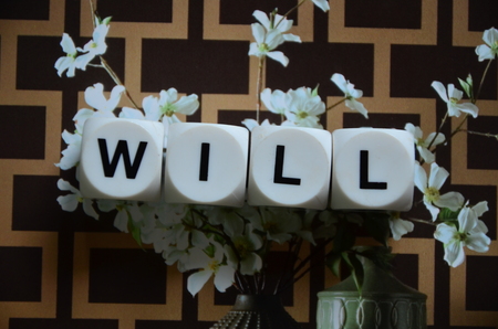 will word on an abstract colorful backgroundの写真素材