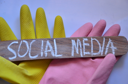 SOCIAL MEDIA WORDの写真素材