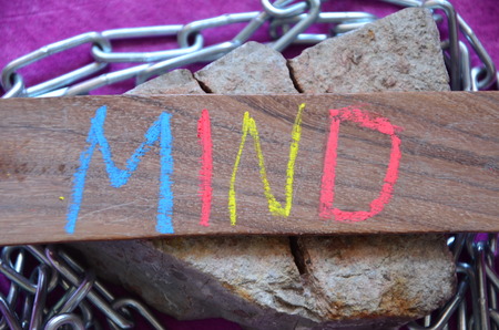 word mind on an abstract backgroundの写真素材