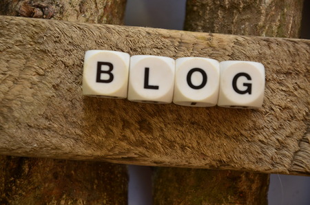 word blog on an abstract backgroundの写真素材