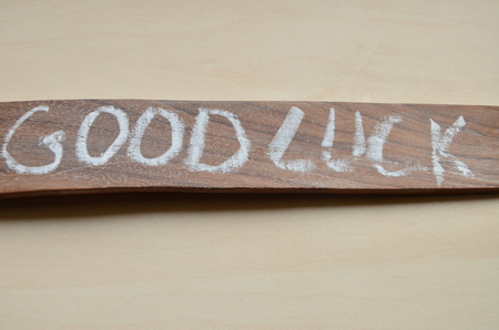 word good luck on an abstract backgroundの写真素材