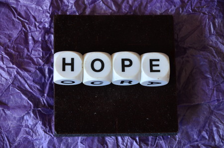 word hope on an abstract backgroundの写真素材