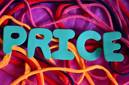 Word price on an abstract backgroundの写真素材