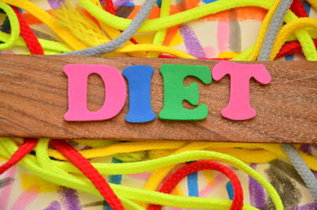 word diet on an abstract background