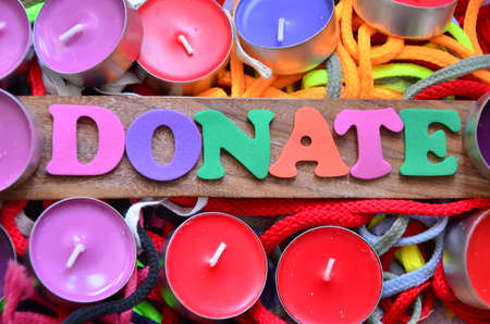 word donate on an abstract backgroundの写真素材