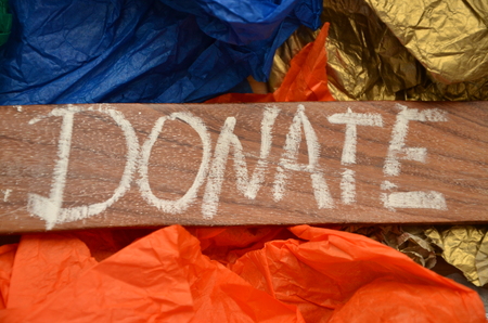 word dona te on an abstract backgroundの写真素材