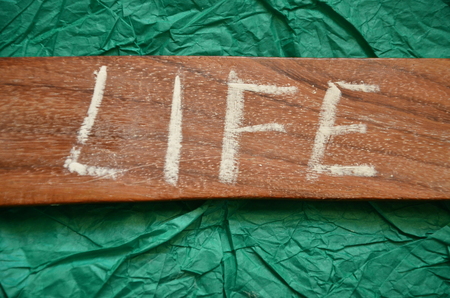 word life on an abstract backgroundの写真素材