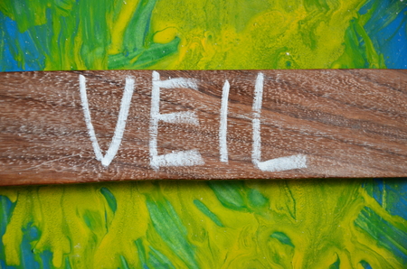 word veil on ann abstract backgroundの写真素材