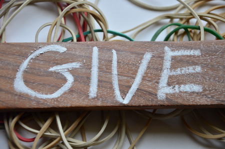 word give on an abstract backgroundの写真素材