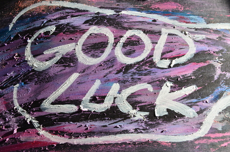 word good luck on an abstract backgroundの写真素材