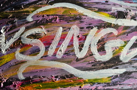 word sing on an abstract background