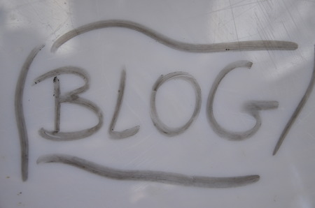 word blog on an abstract backgroundの写真素材