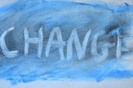 word change on an abstract backgroundの写真素材