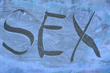 word sex on an abstract backgroundの写真素材