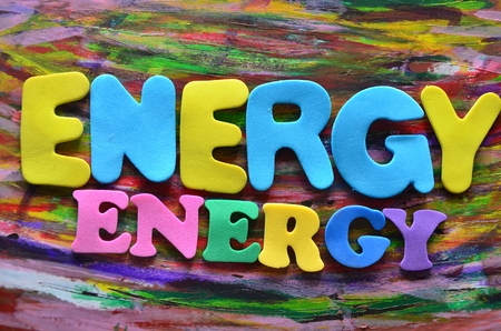 word energy on an abstract backgroundの写真素材