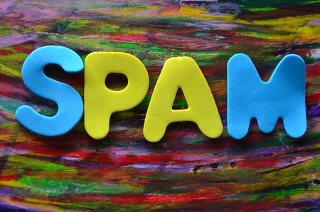 word spam on an abstract background