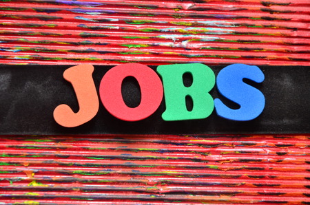 word jobs on an abstract background