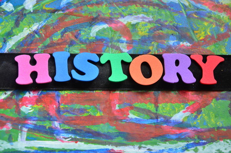 word history on an abstract backgroundの写真素材