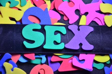 word sex on an abstract backgroundの写真素材