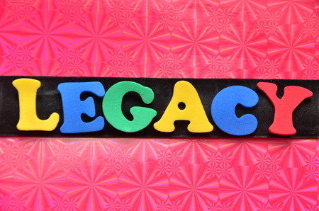 word legacy on an abstract backgroundの写真素材