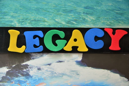 word legacy on an abstract backgroundの写真素材