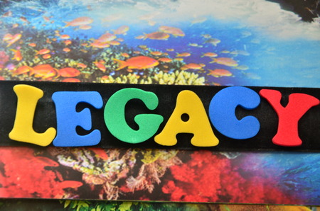 word legacy on an abstract backgroundの写真素材