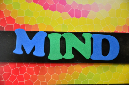 word mind on an abstract backgroundの写真素材