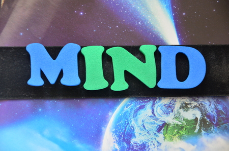 word mind on an abbstract backgroundの写真素材