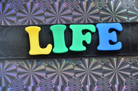 word life on an abstract backgroundの写真素材