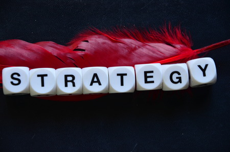 word strategy on an abstract backgroundの写真素材