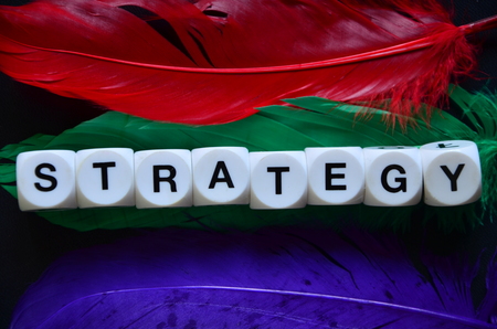 WWORD STRATEGY ON AN BABSTRACT BACKGROUNDの写真素材