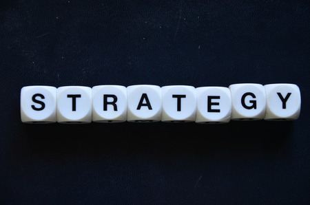 WORD STRATEGY ON AN ABSTRACT BACKGROUND