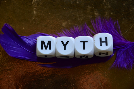 word myth on an abstract backgroundの写真素材