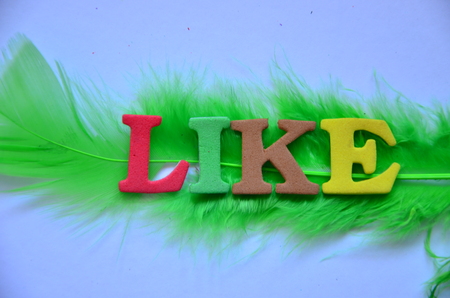 word like on an abstract backgroundの写真素材