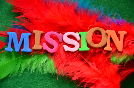 word mission on an abstract backgroundの写真素材