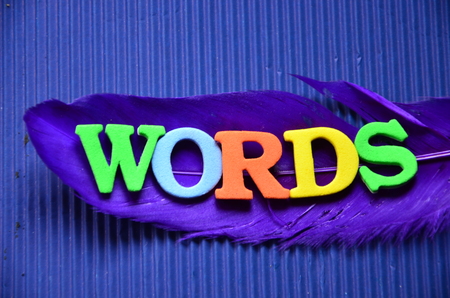 word words on an abstract backgroundの写真素材