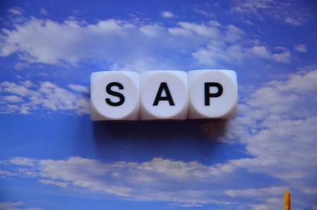 word sap on an abstract backgroundの写真素材