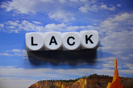 word lack on an abstract background
