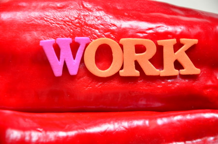 word work on an abstract backgroundの写真素材