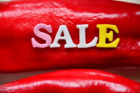 word sale on an abstract backgroundの写真素材