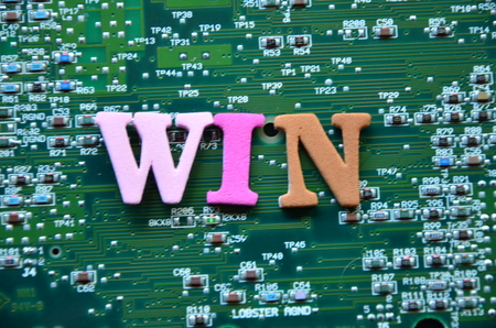 word win onn an abstract background