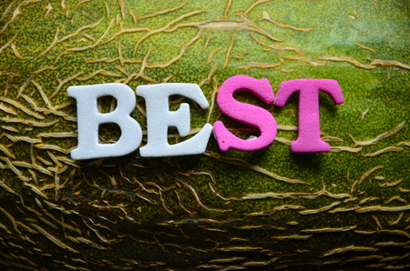 Word BEST on an abstract backgroundの写真素材