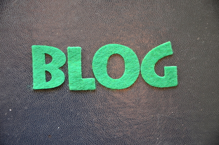 word blog on an abstract backgroundの写真素材